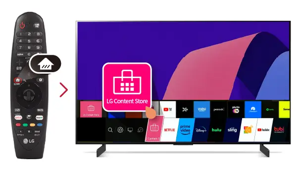 press home on the magic remote